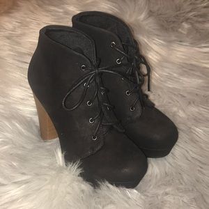 Soda Lace Up Booties - Only Worn Once